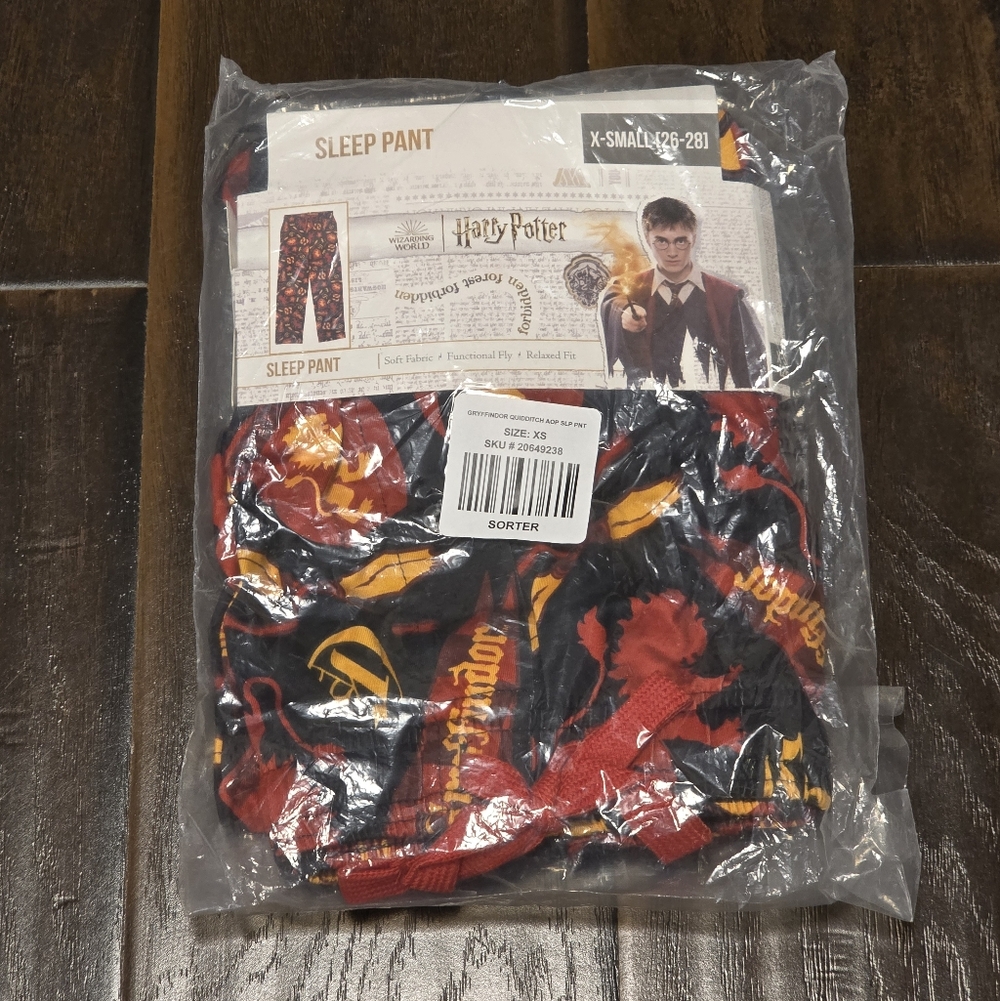 Harry potter gryffindor sleep pants lounge pants xs women men clothes 26-28 kids